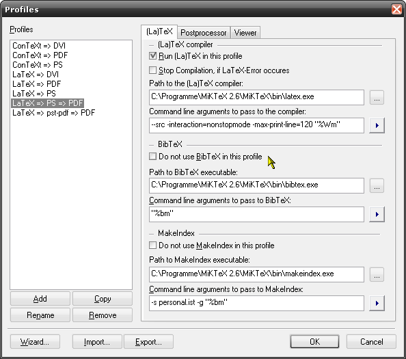 (La)TeX to check the usage of BibTeX.