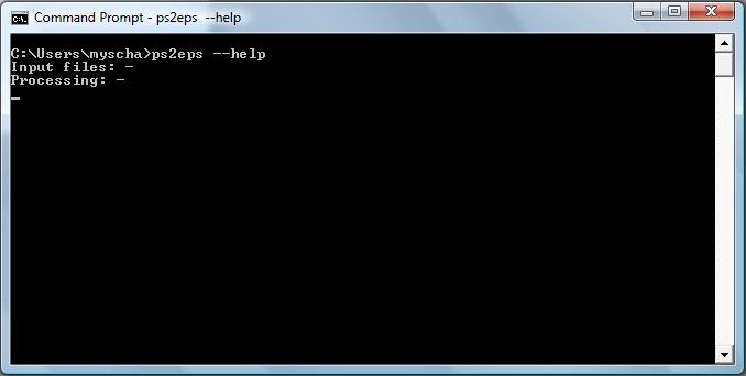 ps2eps Windows console output